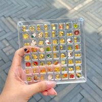 [Hàng có sẵn/Ảnh thật] Acrylic nhỏ đậu vàng hộp lưu trữ vàng tách ra hộp hiển thị trong suốt chuyển