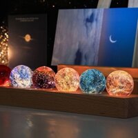 [Hàng có sẵn/Ảnh thật] Dạ Quang Quả Cầu Pha Lê Để Bàn Chữa Bệnh Nhỏ Đồ Trang Trí Hạt Thủy Tinh Bầu