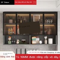[Hàng có sẵn/Ảnh thật] Gỗ chắc chắn tường bếp không gian tủ nhôm cửa kính chống thấm nước tủ bảo qu