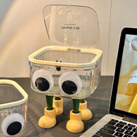 [Hàng có sẵn/Ảnh thật] Hộp đựng trang sức bé trai mắt to, phụ kiện tóc, kẹp tai, khuyên tai, khuyên