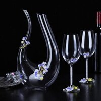 [Hàng có sẵn/Ảnh thật] Men Rượu Vang Đỏ Thủy Tinh Bình Đựng Bộ Pha Lê Không Chì Cốc Sáng Tạo Chén R