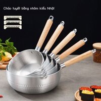 [Hàng có sẵn/Ảnh thật] Nồi nhôm phẳng tuyết có nắp, nồi súp nấu mì, cháo, bột súp, nồi mì nóng, nồi