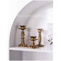 [Hàng có sẵn/Ảnh thật] Retro Chân Nến Ảnh Đạo Cụ Ins Phong Cách Nến Chụp Nền Trang Trí Nhà Cửa Inte