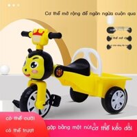 [Hàng có sẵn/Ảnh thật] Xe đạp ba bánh trẻ em có thể gập lại 1-2-3-4 tuổi có túi cho bé xe đạp trẻ e