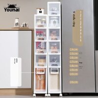 [Hàng có sẵn/Ảnh thật] Younai Khoảng Cách Tủ Bảo Quản Ngăn Kéo Loại Nhựa Có Giá Để Đồ Ròng Rọc Phòn