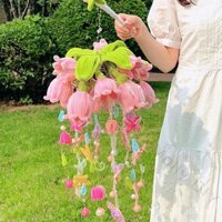 Hàng có sẵn✨Chuông mùa hè Phong lan Chuông gió Máy làm sạch ống DIY Chất liệu Bộ, chưa hoàn thiện, Chuông gió bướm thủ công Quà tặng sinh nhật cho những người bạn tốt Bạn gái Bạn gái