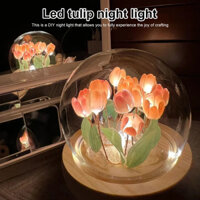 [HÀNG CÓ SẴN]Đèn Hoa Tulip DIY Đèn LED Phát Sáng Làm Quà Tặng, Đèn Hoa Tulip Trang Trí Có Túi Và Pin