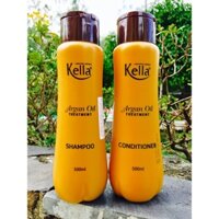 [HÀNG CÔNG TY] Cặp gội xả dưỡng tóc Kella Argan Oil 500ml