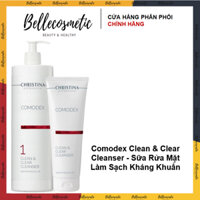 [Hàng công ty] Christina Comodex Clean & Clear Cleanser - Sữa rửa mặt làm sạch kháng khuẩn 250ml