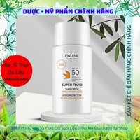 [Hàng Công Ty Có Tem Phụ] Kem chống nắng phổ rộng Babe Laboratorios Super Fluid SunScreen SPF 50+ HYALURONIC ACID