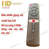 [Hàng công ty] Điều khiển giọng nói chuột bay G18 hỗ trợ sóng 2.4GHz dùng cho các đầu box, tivi