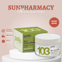 [Hàng công ty] Mặt nạ cám gạo hỗ trợ dưỡng trắng da Purles 103 Rice Cream Mask 50ml