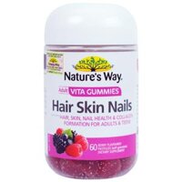 (Hàng Công Ty) Nature's Way Adult Vita Gummies Hair Skin Nails Hỗ Trợ Đẹp Da, Tóc, Móng