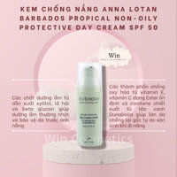 [Hàng Cty] Kem Chống Nắng Anna Lotan BARBADOS PROPICAL NON-OILY PROTECTIVE DAY CREAM SPF 50 - Wincosmetics