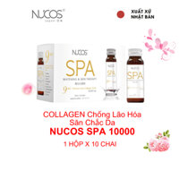 (Hàng C.Ty) Nước uống collagen chống lão hóa trắng da Nucos Spa 10000 50ml x 10 chai
