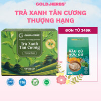 [Hàng cty] Trà xanh tân cương thượng hạng GoldzHerbs, 100% tự nhiên - Hộp 15 gói x 10g