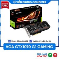 (HÀNG ĐÃ QUA SỬ DỤNG) Card màn hình VGA GeForce® GTX1070 G1 Gaming 8G 3 fan bảo hành 3 tháng Viễn Dương Computer