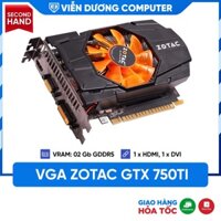 (HÀNG ĐÃ QUA SỬ DỤNG) Card màn hình VGA ZOTAC GTX 750Ti 2GB 1 fan bảo hành 3 tháng Viễn Dương Computer