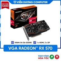 (HÀNG ĐÃ QUA SỬ DỤNG) Card màn hình VGA GIGABYTE Radeon™ RX 570 Gaming 4G 2 fan bảo hành 3 tháng Viễn Dương Computer
