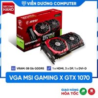 (HÀNG ĐÃ QUA SỬ DỤNG) Card màn hình VGA MSI Gaming X GTX 1070 8G 2 fan bảo hành 3 tháng Viễn Dương Computer