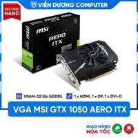 (HÀNG ĐÃ QUA SỬ DỤNG) Card màn hình VGA MSI GTX 1050 Aero ITX 2G OC 1 fan bảo hành 3 tháng Viễn Dương Computer