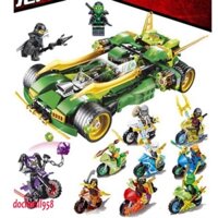 (hàng đã về) lắp đặt Lego Ninjago zimo 4013 81642 66001 xe chạy Bóng Đêm Của Ninja Jungle Assault Vehicle hoàn toàn có t