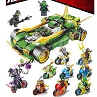 (hàng đã về) lắp đặt Lego Ninjago zimo 4013 81642 66001 xe chạy Bóng Đêm Của Ninja Jungle Assault Vehicle rất có thể Chạ