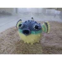 [Hàng đặt] Cá nóc Puffer fish - thú bông móc len handmade, quà tặng, quà lưu niệm  độc lạ