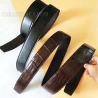 Hàng đặt thắt lưng cá sấu hoa cà không nối 4F may - A3174