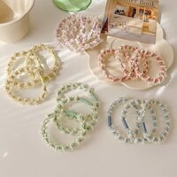 (HÀNG ĐẶT TRƯỚC ) 50 Dây Chun Lưới Tươi Trẻ Nữ Dây Buộc Ren Phong Cách Hàn Quốc Cao Bền Buộc Tóc Không Làm Tổn Thương Tó