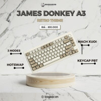 [Hàng đặt trước] Bàn phím cơ hotswap JAMES DONKEY A3 PRO 3 mode kết nối mạch xuôi