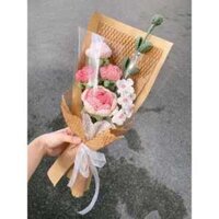 (HÀNG ĐẶT TRƯỚC) Bó hoa siêu xinh gồm hoa hồng và hoa lưu ly