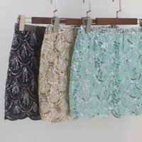 [Hàng Đặt Trước] Chân Váy Đính Kim Tuyến Bling Bling Hoạ Tiết Vảy Cá Thời Trang Ibiza Summer Vibes