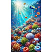 (HÀNG ĐẶT TRƯỚC) (chưa thêu) Tranh thêu chữ thập chỉ lụa phong cảnh biển Y31825