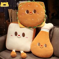 (Hàng đặt trước )Mới Gối Ôm Nhồi Bông Hình Bánh Hamburger Cho Bé