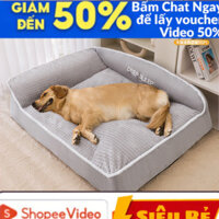 (Hàng đặt trước) Mùa Thu Đông Chó Lông Vàng To Cũi Dày Sofa Nhung Cũi Cho Chó Cưng Đệm Ngủ Đệm Mèo Mùa Đông Ấm Áp