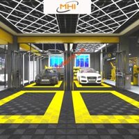 Hàng dày 2.5 cm Tấm lót sàn gara ô tô  trung tâm chăm sóc xe ô tô, khu vực rửa xe ô tô - Bo góc