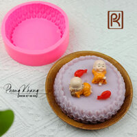 [Hàng dày nét] Khuôn silicon 4d Phong Khang làm rau câu hình tháp sen size 10cm