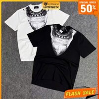 (Hàng Đẹp) - Áo Thun Cá Mập Cổ Đính Vòng Sao ❤ Áo Phông Cotton Dày Dặn Dáng Rộng Nam Nữ NEW709