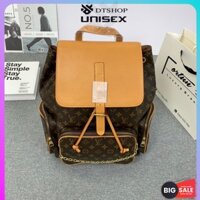 (Hàng Đẹp) Balo Eo Vì L..V Móc Xích ❤ Cặp Học Sinh Đựng Sách Vở Laptop Da PU Size 42 Nam Nữ NA520