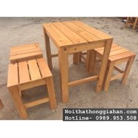 [HÀNG ĐẸP] Bàn ghế gỗ ghép giá rẻ Tp.HCM Hồng Gia Hân B1103