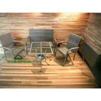 [HÀNG ĐẸP] Bàn ghế mây nhựa thanh lý H1036 Hồng Gia Hân