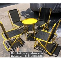 [HÀNG ĐẸP] Bàn tròn sắt cafe xếp gọn Tp.HCM Hồng Gia Hân B0105