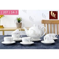 [HÀNG ĐẸP] Bộ ấm chén cao cấp, bộ ấm chén sứ uống trà phong cách hàn quốc- gốm sứ Camellia- họa tiết ngẫu nghiên