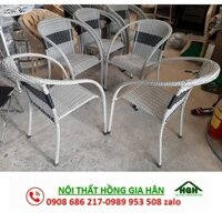 [HÀNG ĐẸP] Bộ bàn ghế mây nhựa Tp.HCM Hồng Gia Hân M0905