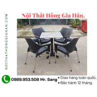 [HÀNG ĐẸP] Bộ bàn ghế nhựa đúc cafe, trà sữa, trà chanh, quán ăn giá rẻ Tp.HCM Hồng Gia Hân C414