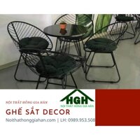 [HÀNG ĐẸP] Bộ bàn ghế sắt Tp.HCM Hồng Gia Hân G0904