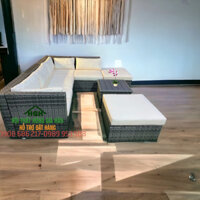 [HÀNG ĐẸP] Bộ Sofa mây nhựa xuất khẩu thanh lý giá rẻ Hồng Gia Hân S63