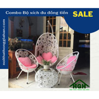 [HÀNG ĐẸP] Combo xích đu mây nhựa thanh lý giá rẻ Hồng Gia Hân H429