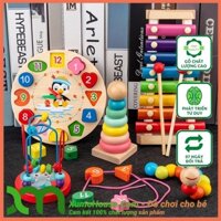 [HÀNG ĐẸP] Đồ chơi gỗ Combo 6 món, đồ chơi phát triển trí tuệ cho bé 1, 2, 3 tuổi - Quà tặng 1/6 cho bé